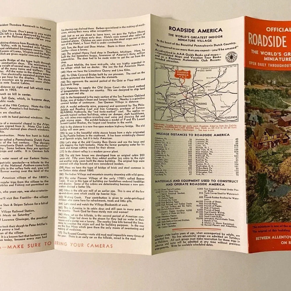 Vintage Roadside Amerca Indoor Miniature Village Pennsylvania Brochure Pamphlet - Picture 11 of 13